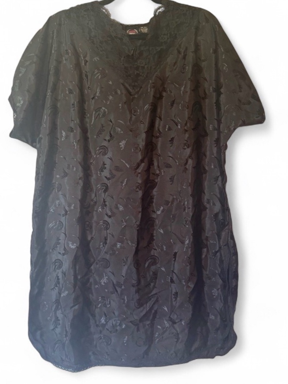 Vtg paisley lace nightgown